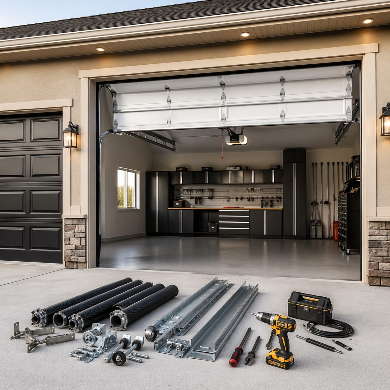 Garage door spring replacement